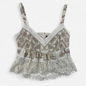 BCBB Boho Fairy Babydoll Cami Top With Lace Details NWT